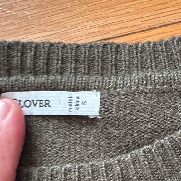 Pink Clover Dark Green Crew Neck Sweater - Picture 3 of 8